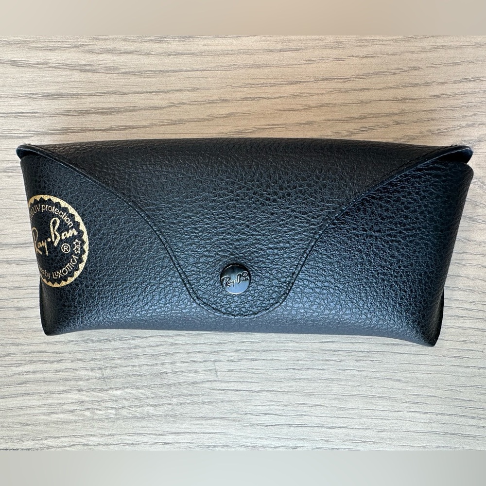 RAY BAN LEATHER SUNGLASS CASE BLACK